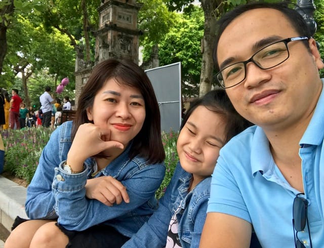 Gia đình hạnh phúc luôn ngập tràn tiếng cười của bác sĩ Đạt.