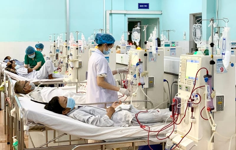 Bệnh nhân suy thận mạn tính đang được lọc máu tại Bệnh viện Đa khoa tỉnh Gia Lai.
