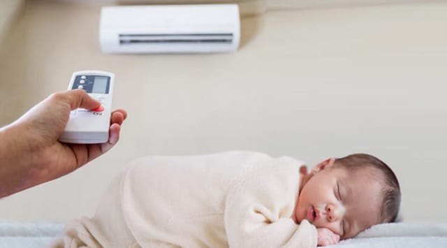 Ngủ điều hòa sai cách có thể khiến trẻ dễ mắc bệnh hô hấp - Hình minh họa