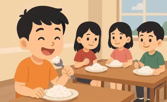 Tạo môi trường ăn uống vui vẻ và nhẹ nhàng sẽ giúp trẻ dễ hợp tác hơn. Ảnh minh họa.