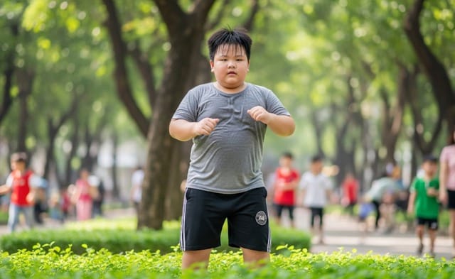 Tập thể dục buổi sáng là hoạt động cần khuyến khích để ngăn ngừa béo phì học đường. Ảnh minh họa
